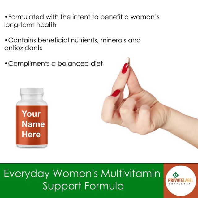 Everyday Women's Multivitamin Support Formula is a high-potency formula packed with essential nutrients, minerals, and antioxidants that combat cell-damaging free radicals, promoting a youthful, radiant glow.

Provide your customers the secret to a healthier version of themselves and enhance your product lineup by reaching us through our contact info from our bio above. 

#PLSPrivateLabel #PrivateLabelSupplements #PrivateLabelSupplementManufacturing #PrivateLabelHealthSupplements #SellingSupplements
