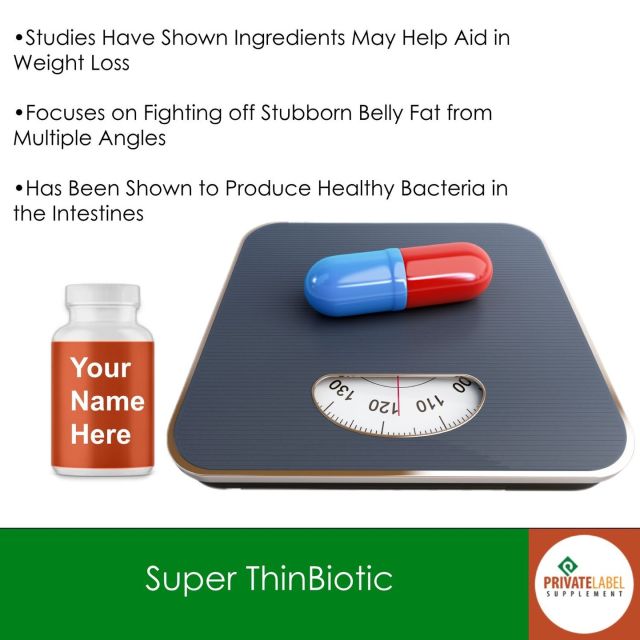 Transform your brand with Super ThinBiotic, our exceptional probiotic blend that supports weight management and bolsters digestive wellness. Ideal for customers who prioritize natural health solutions, this product is a must-have in any health-centric lineup.

Super ThinBiotic stands out as a fusion of probiotics that aids digestion, fosters a balanced gut flora, and aligns with a healthy lifestyle for weight control. It's crafted for effortless incorporation into daily health practices, offering your customers consistent, tangible benefits.

Position your brand at the forefront of wellness innovation. With Super ThinBiotic, you're empowering customers on their journey to a healthier, more balanced life.

Discover how Super ThinBiotic can enrich your product offerings by reaching out to us through our contact info in the bio above.

#PLSPrivateLabel #PrivateLabelSupplements #PrivateLabelSupplementManufacturing #PrivateLabelHealthSupplements #SellingSupplements
