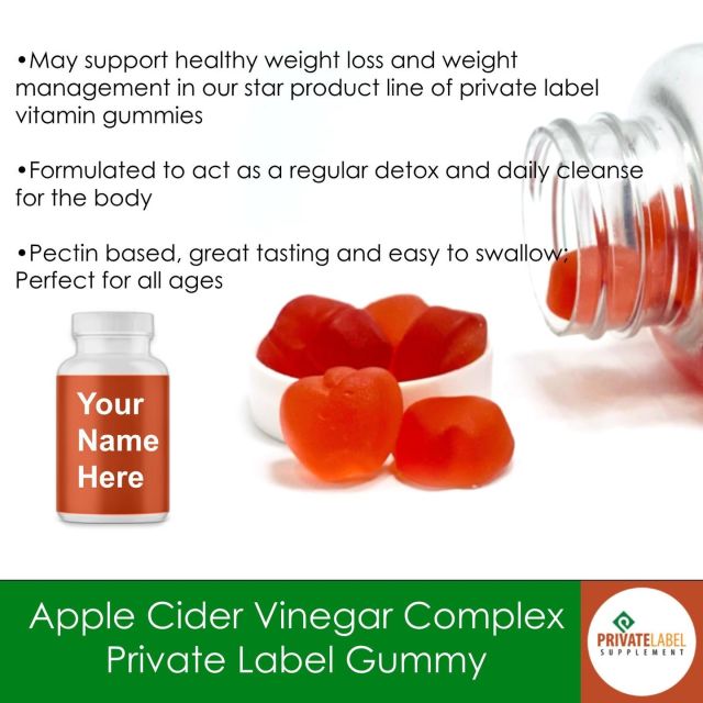 Elevate your brand with our Apple Cider Vinegar Complex Private Label Gummies, a perfect blend of health and flavor. 

Experience the benefits of 1000 mg Apple Cider Vinegar per serving with our gummies, ideal for weight management and digestive health. Infused with Pomegranate, Beet Juice, and essential vitamins B6, B12, and Folic Acid for enhanced energy and wellness. 

Ready to add a splash of wellness to your brand? Explore our gummy category by reaching us through out contact info in the bio above.

#PLSPrivateLabel #PrivateLabelSupplements #PrivateLabelSupplementManufacturing #PrivateLabelHealthSupplements #SellingSupplements